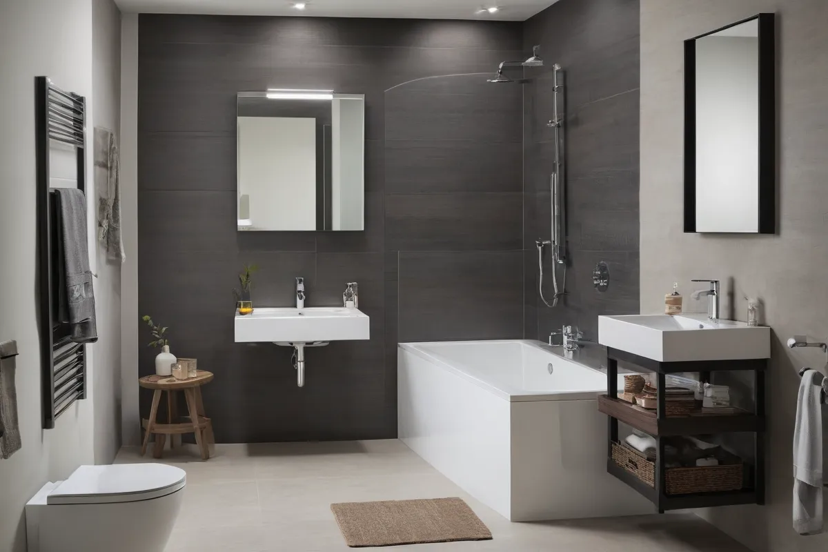 Diseño sanitario compacto para baños pequeños, maximiza el espacio